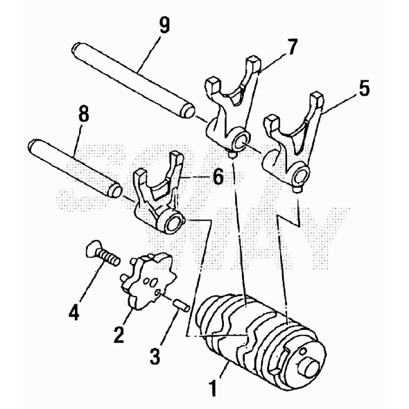 ALBERO FORCHETTA "SEL.1-2" 125CC 4T