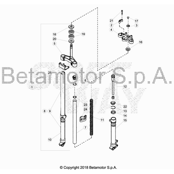 FASCETTA TUBO FRENO ANT. RE 125CC