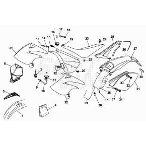PARAFANGO ANT.RR MOTARD STD -BIANCO