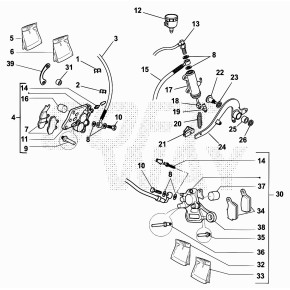 PINZA FRENO ANT. MOTARD 50CC TRACK-NERO-