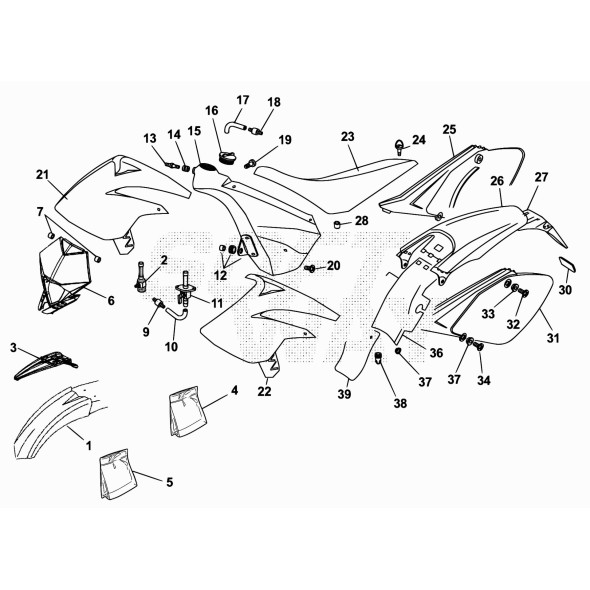 PARAFANGO ANT. MOTARD 50CC -BIANCO-