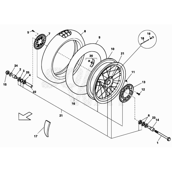 RUOTA POST. URBAN NERO '