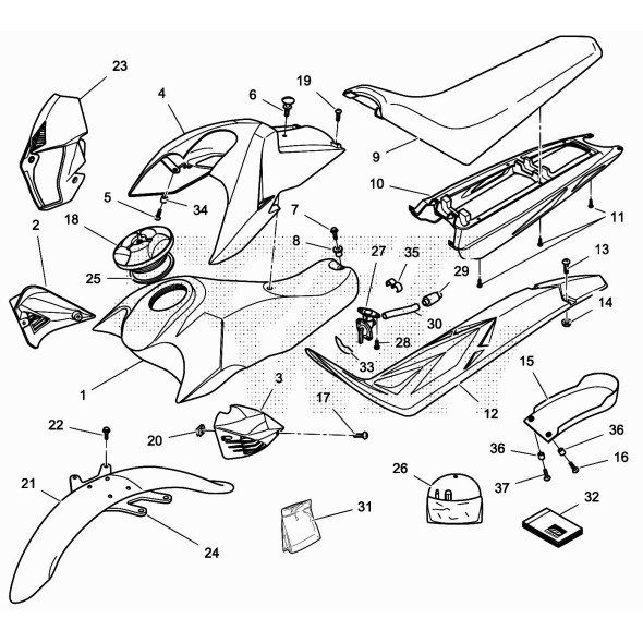 DECALCO X ALP125'08-KIT COMPL. IN BUSTA-