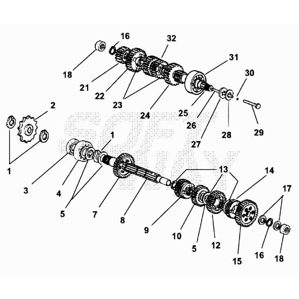 ALBERO SECONDARIO CAMBIO (01.0436.5)