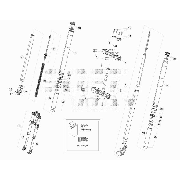 TUBO DX COMPLETO FORCELLA