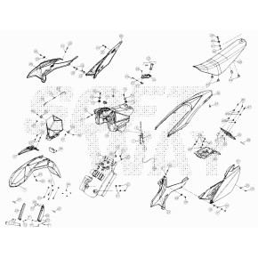 PARAFANGO ANTERIORE RR4T 125CC*ROSSO*