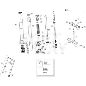 GAMBA SX COMPL.FORCELLA D.48 RR 4T