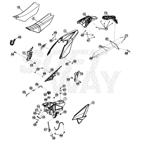 FIANCATA SX SCAT.FILTRO RR4T *ROSSO