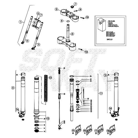 CARTUCCIA (ASTA) FORCELLA D.48 C.COUNTRY