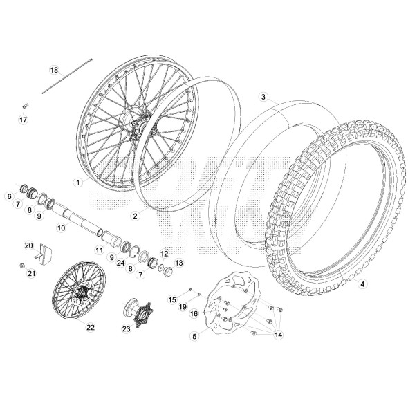 RUOTA ANTERIORE RR 2T/4T