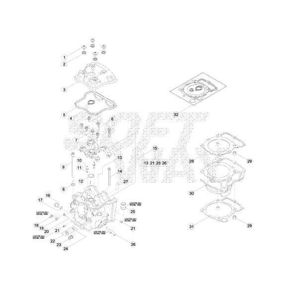KIT GUARNIZIONI CIL./TESTA RR4T /390