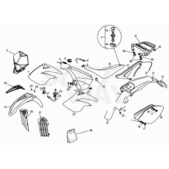 DECALCO X RE 125CC-BIANCO- -SERIE-