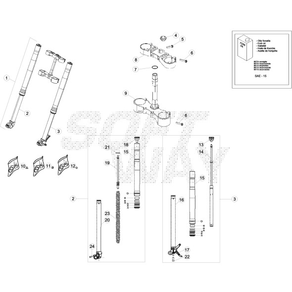FORCELLA COMPLETA XTRAINER 2T