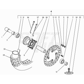RUOTA ANT. RR 4T RE 125CC NERA