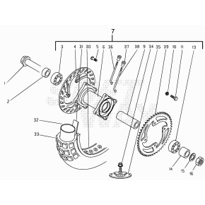 RUOTA POST. RR 4T RE 125CC NERO Z.54