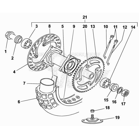 RUOTA POST. RR-STD 50CC