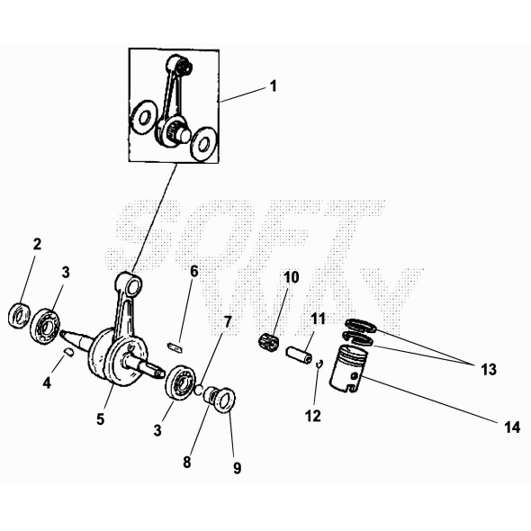 PISTONE COMPL.D.40,3 C/SEGM.(7112190000)