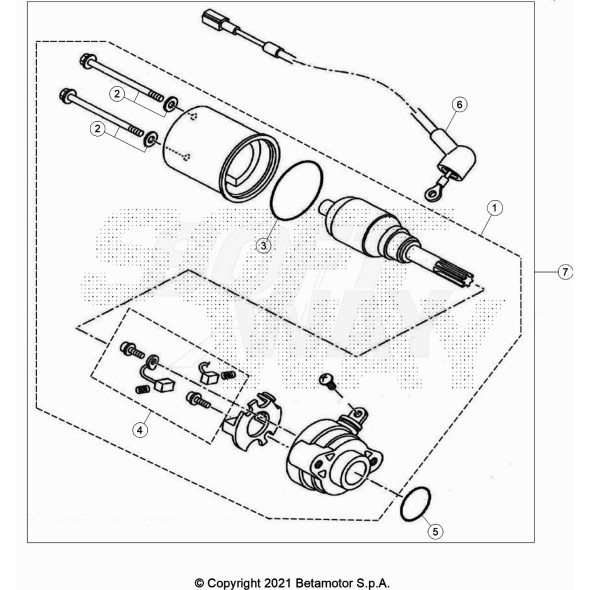 CABLAGGIO PER MOTORINO AVVIAM125 LC