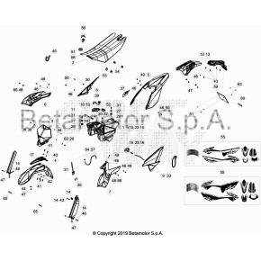 FIANCHETTO SERB.DX RR4T 125CC-BIANCO-