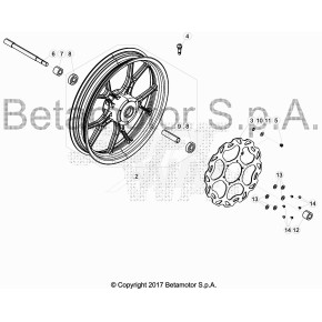 DIST.RUOTA ANT.(L/NO DISCO)VEM125 MOTARD