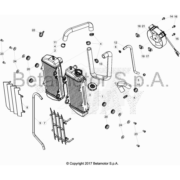 TUBO RIC.POMPA-RADIATORE SX RR4T LC