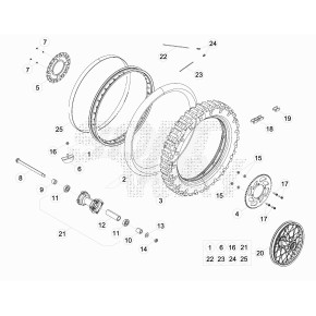 DIST.RUOTA POST.DX(L/DISCO)VEM125 ENDURO