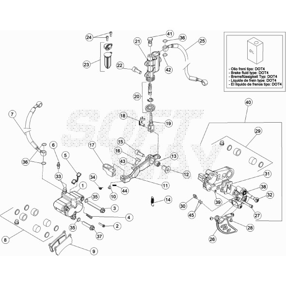 TUBO FRENO POSTERIORE EVO 4T