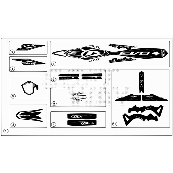 DECALCO EVO 4T -FIANCHETTO DX-