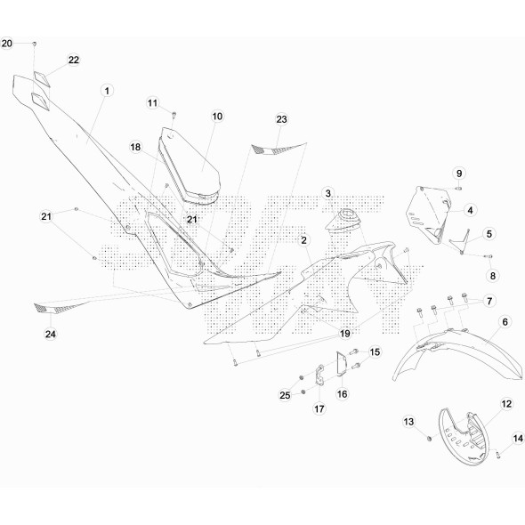 PARAFANGO POST.EVO COMPL. -ROSSO-