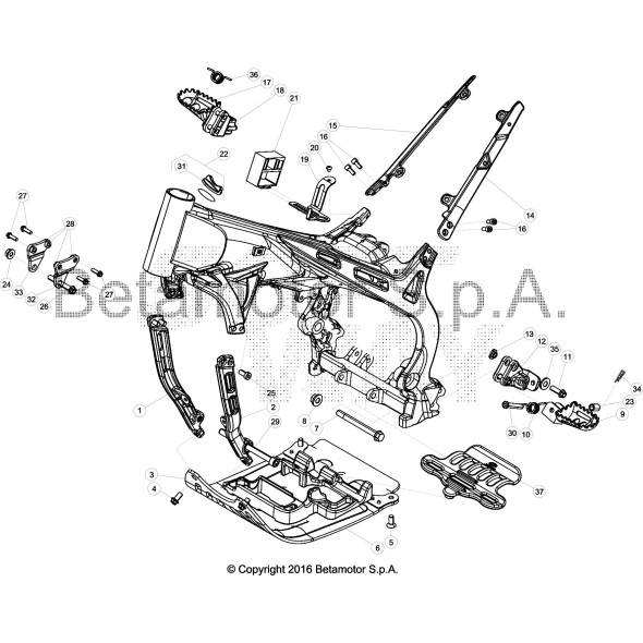 STAFFA SUPPORTO SCATOLA FILTRO SX