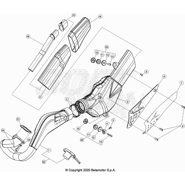 COLLETTORE SCARICO CPL. EVO 2T RACE