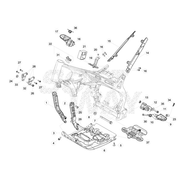STAFFA CILINDRO SX C/DADI EVO2T