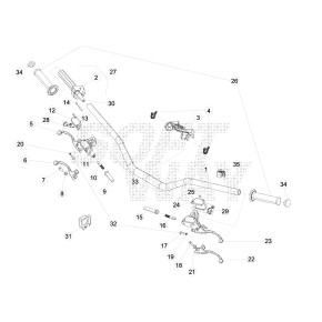 LEVA COM.FRENO ANT. EVO 300CC