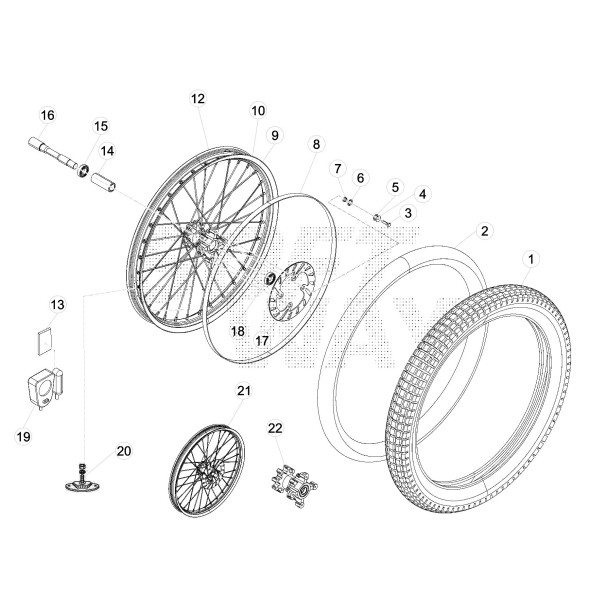 RUOTA ANT. EVO 2T FACTORY