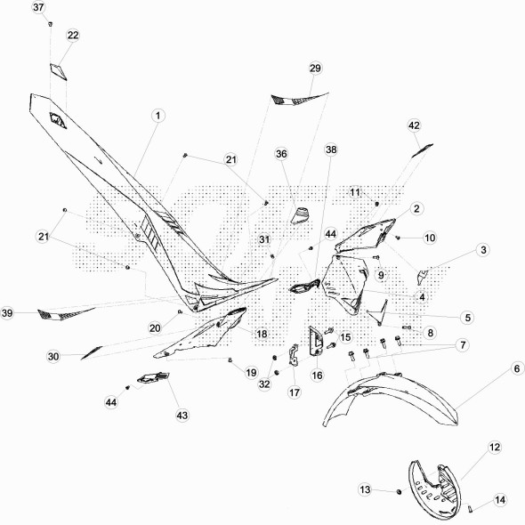 PARAFANGO POST.EVO ROSSO-200CC 2T-