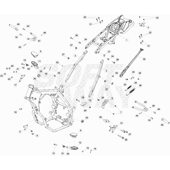 STAFFA ATTACCO TESTA SX -ZINCATA-