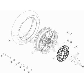 DISTANZIALE INT. MOZZO ANT. MOTARD TRACK