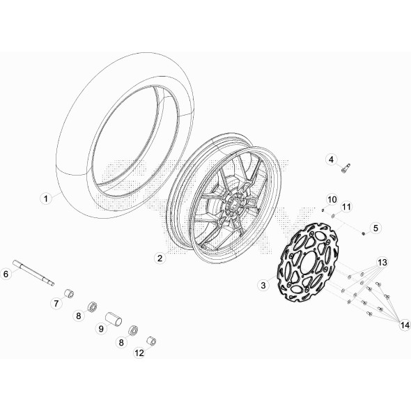 DISTANZIALE INT. MOZZO ANT. MOTARD TRACK