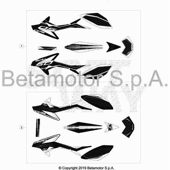 DECALCO SERIE COMPLETA WHITE RR 2T