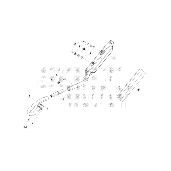 COLLETTORE SCARICO RR 4T /480 + CAT 031.37.033.85.00