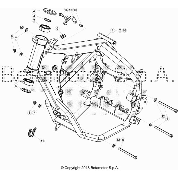 TELAIO RED RR 2T RACING