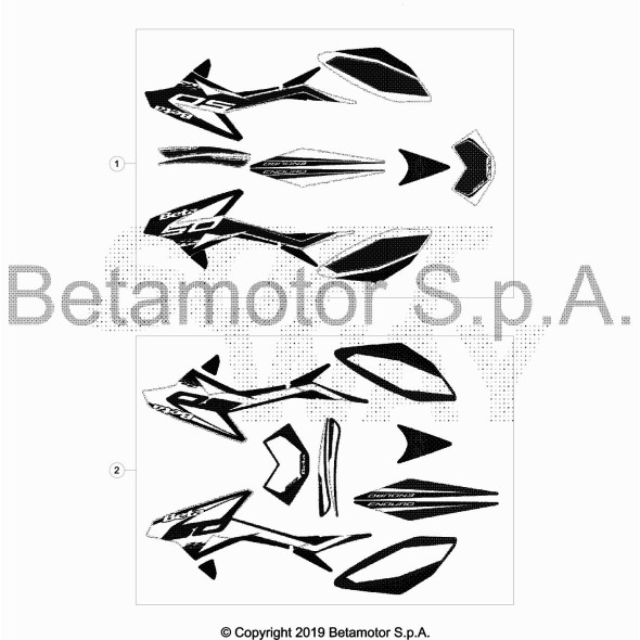 DECALCO SERIE COMPLETA RED RR 2T