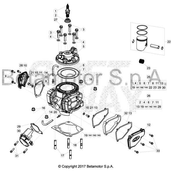 KIT GRUPPO TERMICO 250CC -A-