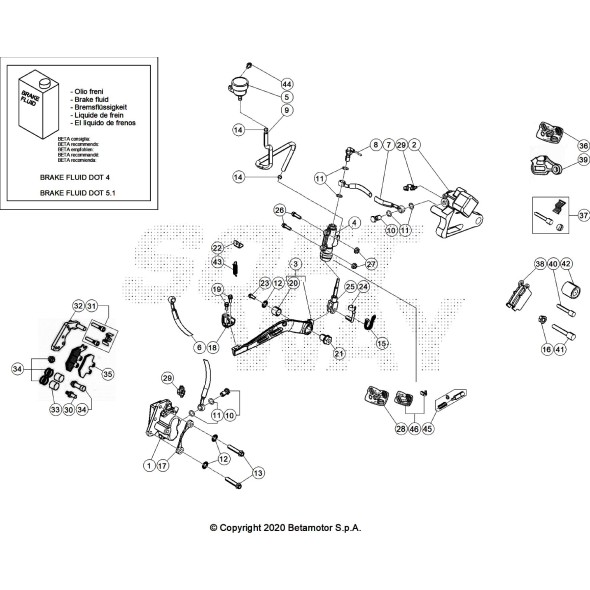 PEDALE FRENO BLACK RR 2T