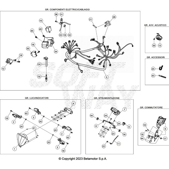 IMPIANTO ELETTRICO PRINCIPALE RR 2T