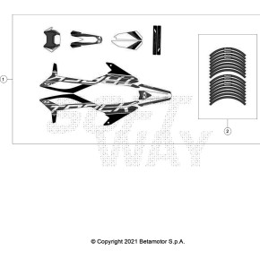 DECALCO SERIE COMPLETA WHITE RR 2T TR