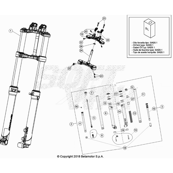 FORCELLA COMPLETA WHITE EVO