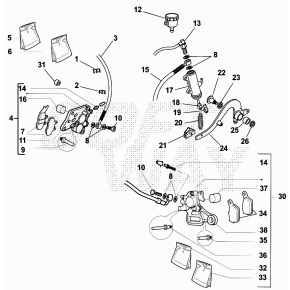 TUBO FRENO ANT.X PINZA BAS.RR STD/MOT'05