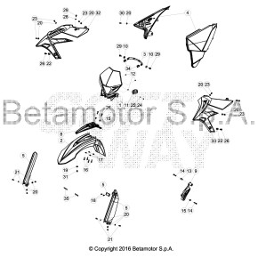 FIANCHETTO SERBATOIO DX -BIANCO-