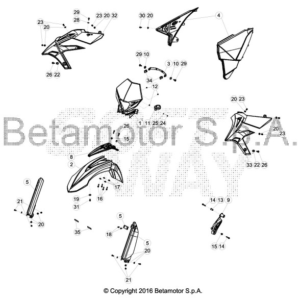 FIANCHETTO SERBATOIO DX -BIANCO-